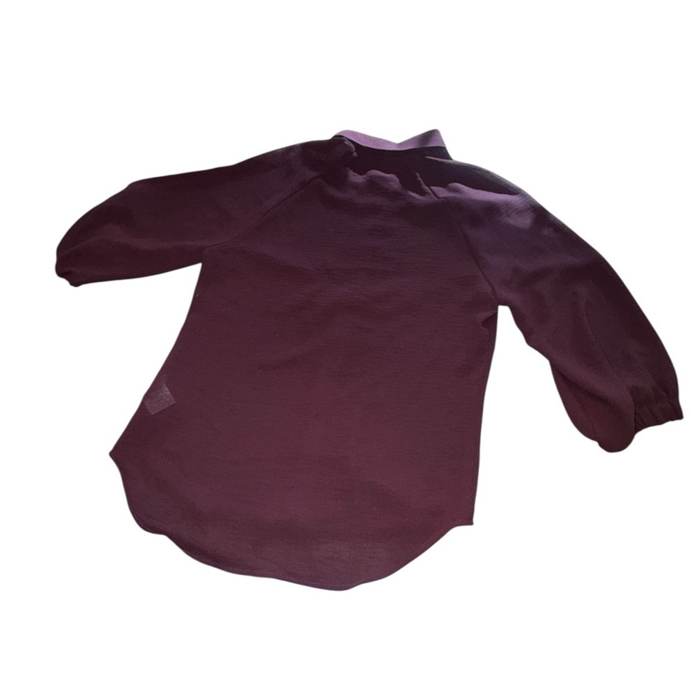 Express Maroon Button down Blouse - Picture 5 of 5